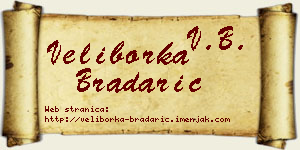 Veliborka Bradarić vizit kartica